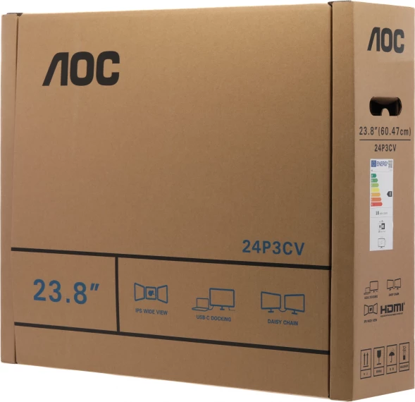 Монитор AOC 23.8&amp;quot; 24P3CV черный IPS LED 16:9 HDMI M/M матовая HAS Piv 300cd 178гр/178гр 1920x1080 75Hz DP FHD USB 5.37кг