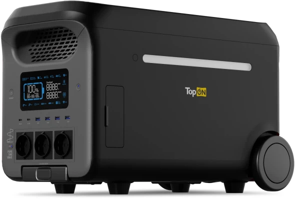 Электростанция портативная TopON Home TOP-H3000 800000mAh 16A QC3.0/PD3.0 6xUSB черный/серый (103711)
