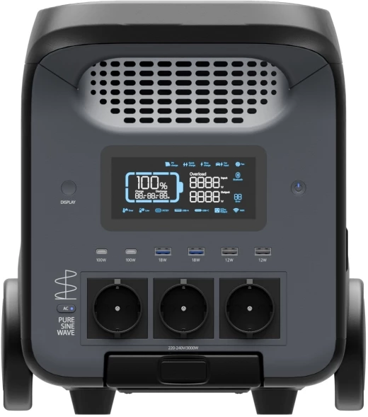 Электростанция портативная TopON Home TOP-H3000 800000mAh 16A QC3.0/PD3.0 6xUSB черный/серый (103711)