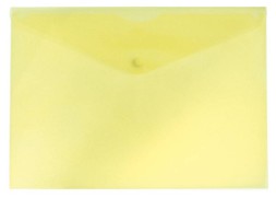 Конверт на кнопке Бюрократ -PK803AYEL A4 пластик 0.18мм желтый