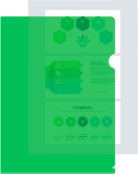 Папка-уголок Бюрократ -EE310/1GREEN A4 пластик 0.15мм зеленый