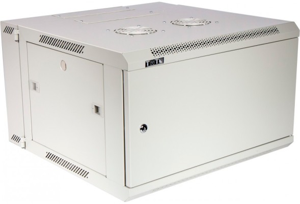 Шкаф коммутационный Lanmaster (TWT-CBW3M-15U-6X6-GY) настенный 15U 600x600мм пер.дв.металл задн.дв.спл.стал.лист 2 бок.пан. 60кг серый 441мм