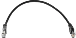 Патч-корд Lanmaster TWT-45-45-0.3-BK UTP RJ-45 вил.-вилка RJ-45 кат.5E 0.3м черный ПВХ (уп.:1шт)
