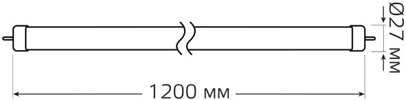 Лампа светодиодная Gauss Elementary 93024 24Вт цок.:G13 трубка 220B 4000K св.свеч.бел.нейт. (упак.:1шт)