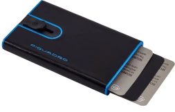 Набор подарочный мужской Piquadro Blue Square CUBOX15B2R/N ремень/чехол для кредитных карт 125х3.5см черный натур.кожа