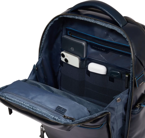 Рюкзак мужской Piquadro Blue Square CA6592B2BM/BLU2 темно-синий натур.кожа