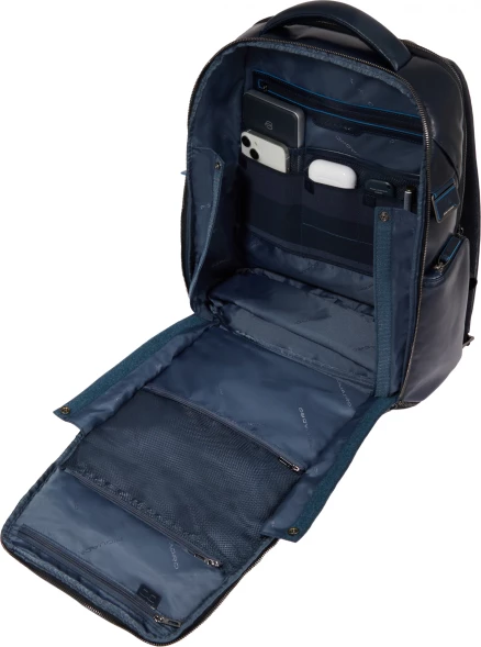 Рюкзак мужской Piquadro Blue Square CA6592B2BM/BLU2 темно-синий натур.кожа
