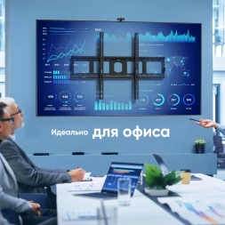 Кронштейн для телевизора Onkron UF4 черный 55&amp;quot;-100&amp;quot; макс.75кг настенный фиксированный