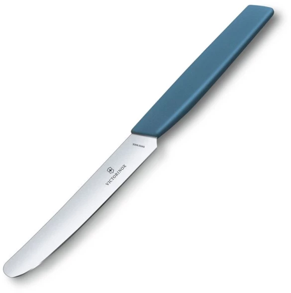 Нож кухонный Victorinox Swiss Modern (6.9006.112) стальной столовый лезв.110мм прямая заточка синий