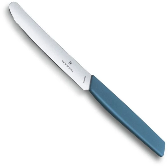 Нож кухонный Victorinox Swiss Modern (6.9006.112) стальной столовый лезв.110мм прямая заточка синий