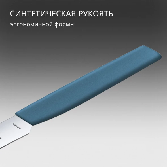 Нож кухонный Victorinox Swiss Modern (6.9006.112) стальной столовый лезв.110мм прямая заточка синий
