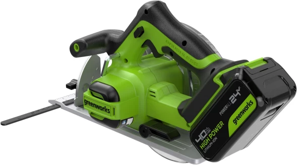 Циркулярная пила (дисковая) Greenworks GD24CS (ручная) D диска.:185мм (1500907CUB)