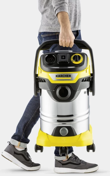 Строительный пылесос Karcher WD 6 P S V-30/6/22/T 1300Вт (уборка: сухая/влажная/выдув/сбор воды) желтый