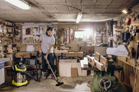 Строительный пылесос Karcher WD 6 P S V-30/6/22/T 1300Вт (уборка: сухая/влажная/выдув/сбор воды) желтый