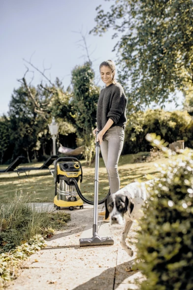 Строительный пылесос Karcher WD 6 P S V-30/6/22/T 1300Вт (уборка: сухая/влажная/выдув/сбор воды) желтый