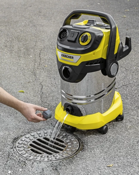 Строительный пылесос Karcher WD 6 P S V-30/6/22/T 1300Вт (уборка: сухая/влажная/выдув/сбор воды) желтый