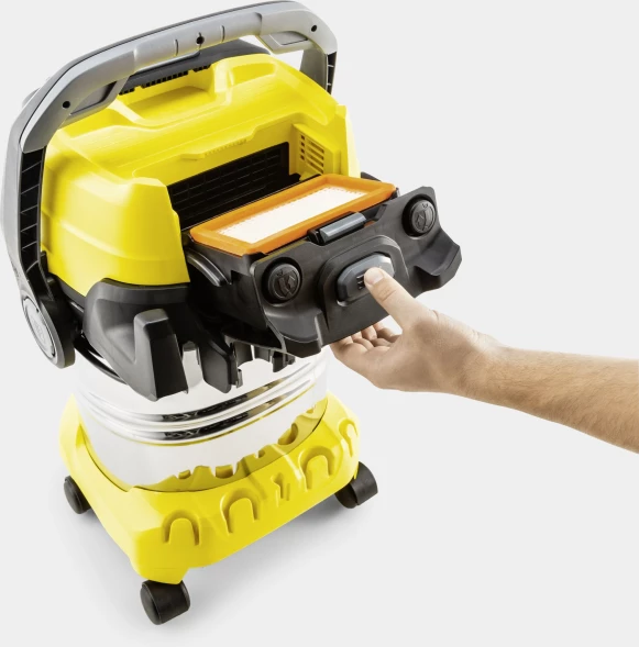 Строительный пылесос Karcher WD 6 P S V-30/6/22/T 1300Вт (уборка: сухая/влажная/выдув/сбор воды) желтый