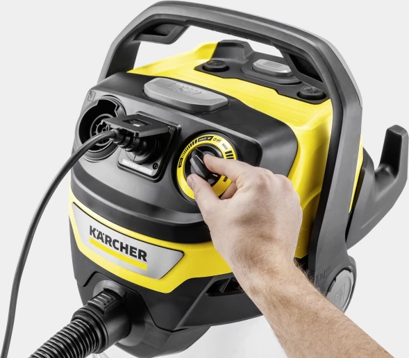 Строительный пылесос Karcher WD 6 P S V-30/6/22/T 1300Вт (уборка: сухая/влажная/выдув/сбор воды) желтый
