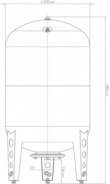Гидроаккумулятор Джилекс В 50 50л 8бар голубой (7054)