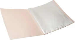 Папка-портфолио с 40 прозр.вклад. Silwerhof Create A4 пластик 0.7мм карм.на лиц.стор. кремовый