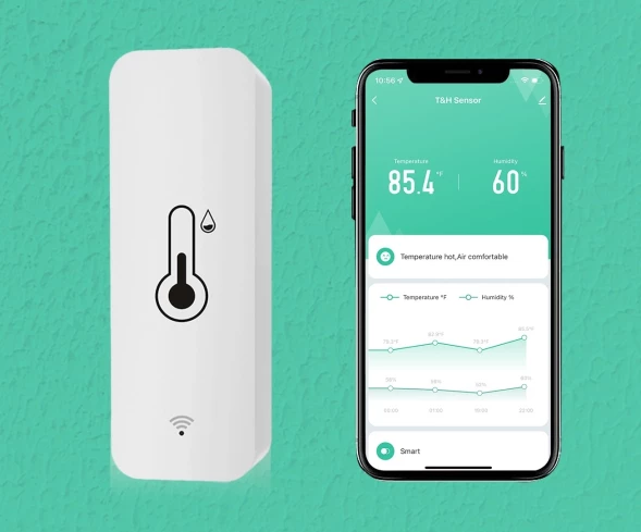 Датчик темпер./влажн. Moes WSS-FL-TH-A белый
