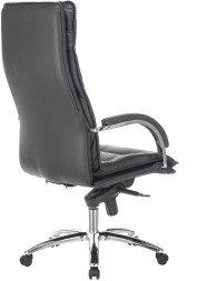 Кресло руководителя Бюрократ T-9927SL черный кожа крестов. металл хром