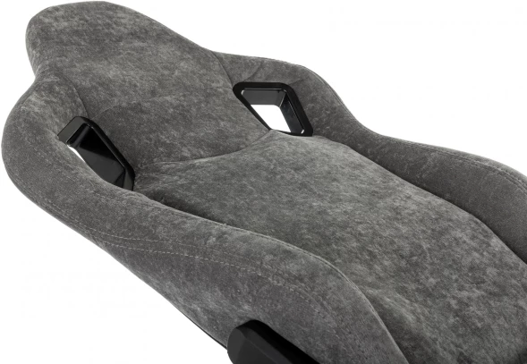 Кресло игровое Zombie Ghost Fabric серый Light-19 с подголов. крестов. пластик