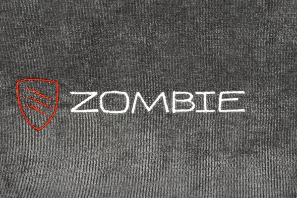 Кресло игровое Zombie Ghost Fabric серый Light-19 с подголов. крестов. пластик