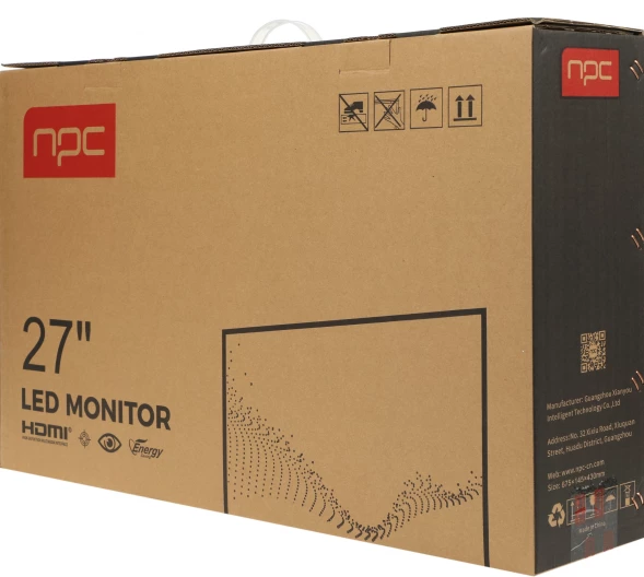 Монитор NPC 27&amp;quot; MZ2704 черный IPS LED 5ms 16:9 HDMI M/M матовая 250cd 178гр/178гр 2560x1440 100Hz DP 2K USB 4кг