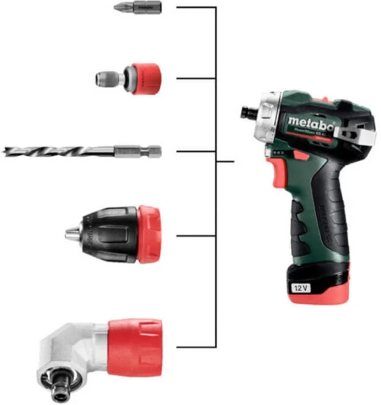 Дрель-шуруповерт Metabo Power Maxx BS 12 BL Q аккум. патрон:быстрозажимной (кейс в комплекте) (601749500)