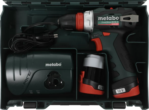 Дрель-шуруповерт Metabo Power Maxx BS 12 BL Q аккум. патрон:быстрозажимной (кейс в комплекте) (601749500)