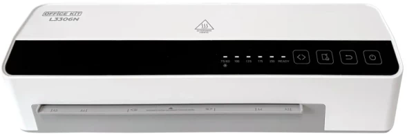 Ламинатор Office Kit L3306N белый/черный A3 (75-250мкм) 100см/мин (6вал.) хол.лам. лам.фото реверс