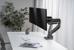 Кронштейн для мониторов Ultramounts UM718 серый 17"-35" макс.15кг крепление к столешнице поворот и наклон