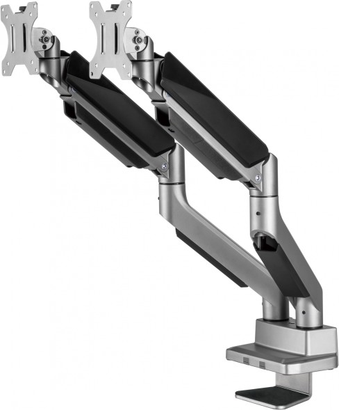 Кронштейн для мониторов Ultramounts UM718 серый 17&amp;quot;-35&amp;quot; макс.15кг крепление к столешнице поворот и наклон