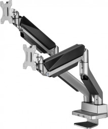 Кронштейн для мониторов Ultramounts UM718 серый 17"-35" макс.15кг крепление к столешнице поворот и наклон