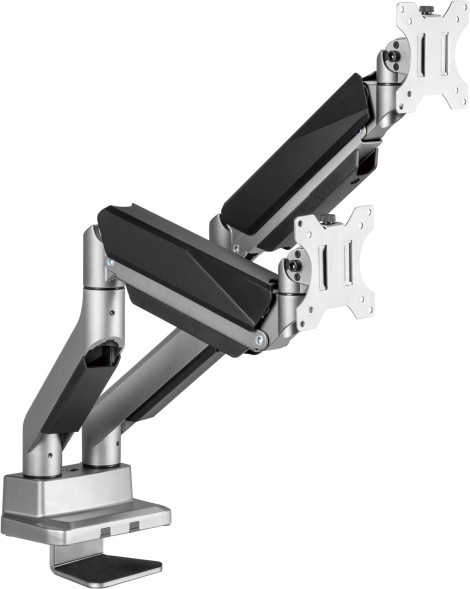 Кронштейн для мониторов Ultramounts UM718 серый 17&amp;quot;-35&amp;quot; макс.15кг крепление к столешнице поворот и наклон