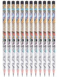 Набор карандашей ч/г Deli EU53300 Arti Graff 2B шестигран. тополь рисунок кор.европод. (12шт)