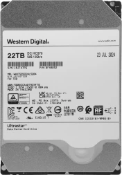 Жесткий диск WD SAS 3.0 22TB 0F48052 WUH722222AL5204 Server Ultrastar DC HC570 512E (7200rpm) 512Mb 3.5"