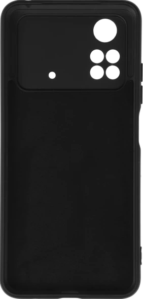 Чехол (клип-кейс) DF для Poco M4 Pro (4G) poOriginal-06 черный (POORIGINAL-06 (BLACK))