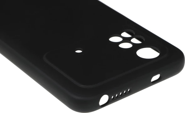 Чехол (клип-кейс) DF для Poco M4 Pro (4G) poOriginal-06 черный (POORIGINAL-06 (BLACK))