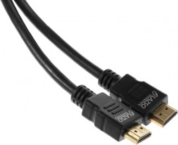 Кабель аудио-видео LAZSO WH-111 HDMI (m)/HDMI (m) 0.5м. позолоч.конт. черный (WH-111(0,5M))