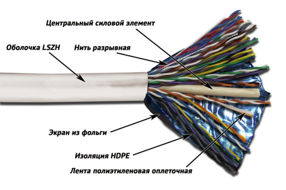 Кабель информационный Lanmaster TWT-5EFTP25-LSZH кат.5E FTP 25 пар 24AWG LSZH внутренний 305м серый