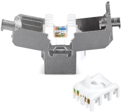 Модуль Cabeus KJ-RJ45-CAT.5E-SH-180-TOOLLESS информ. Keystone RJ45 кат.5E бронз.