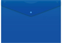 Конверт на кнопке Бюрократ -PK803ANBLU A4 непрозрачный пластик 0.18мм синий