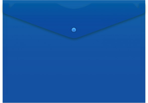 Конверт на кнопке Бюрократ -PK803ANBLU A4 непрозрачный пластик 0.18мм синий