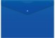 Конверт на кнопке Бюрократ -PK803ANBLU A4 непрозрачный пластик 0.18мм синий