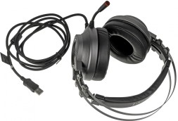 Наушники с микрофоном A4Tech Bloody J527 серый 2м мониторные USB оголовье (J527)