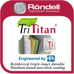 Сковорода-гриль Rondell Craft RDA-1485 квадратная 28см покрытие: TriTitan ручка несъемная (без крышки) черный