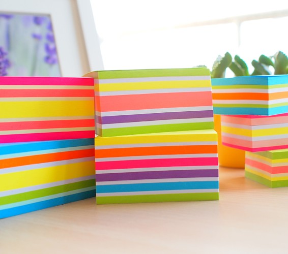 Блок самоклеящийся бумажный Stick`n 21537 76x76мм 400лист. 70г/м2 неон+пастель 5цв.в упак.