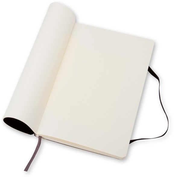 Блокнот Moleskine CLASSIC SOFT QP618 Large 130х210мм 192стр. нелинованный мягкая обложка черный